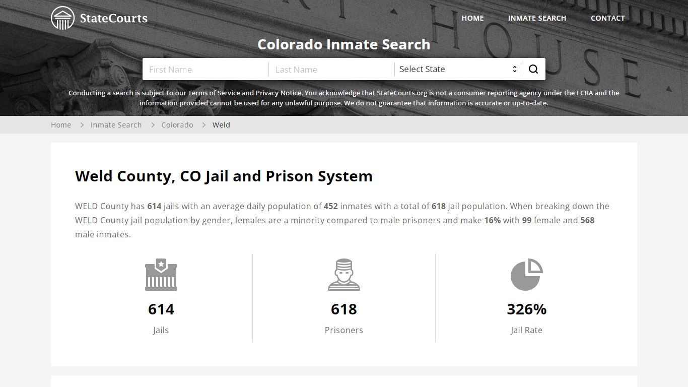 Weld County, CO Inmate Search - StateCourts