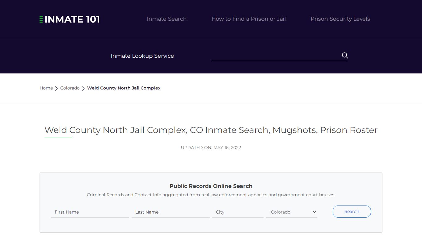 Weld County North Jail Complex, CO Inmate Search, Mugshots ...